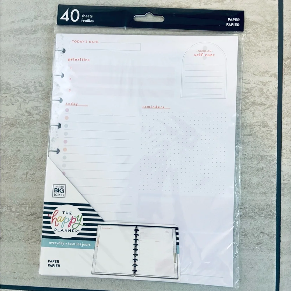 ❗️The Happy Planner Self-Care and Reminders Paper Pack